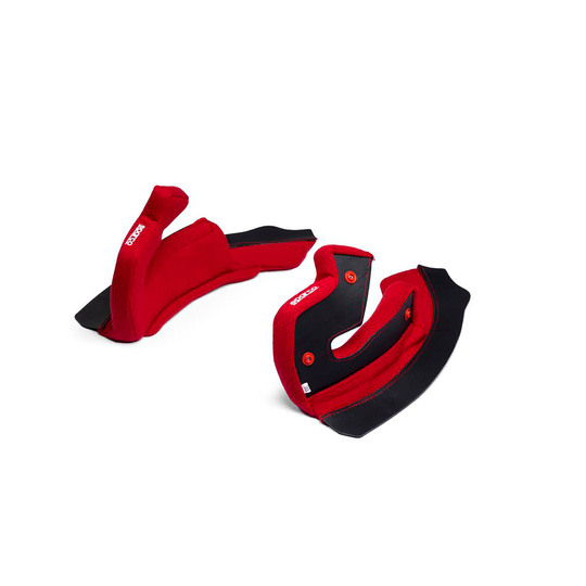 Sparco cheek pads for STEALTH helmets red