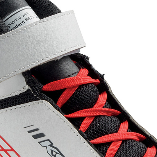 OMP KS-2X Kids Racing Shoes White/Red (FIA)