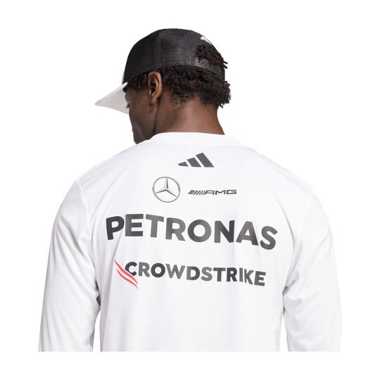 2025 Mercedes AMG F1 Mens Team Longsleeve T-shirt white