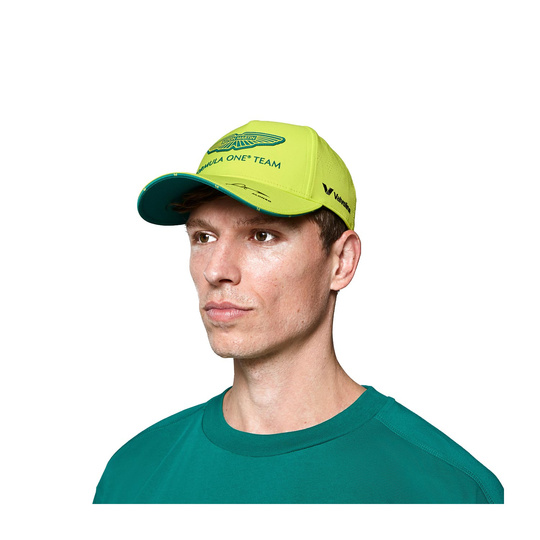 2025 Aston Martin F1 Mens Alonso Team Baseball Cap lime
