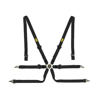 OMP ONE Pull Down 6 - point Safety Belts black
