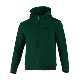 Sparco Full Zip MY25 Mens Hooded Sweatshirt green