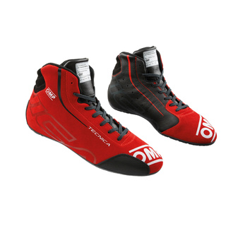 OMP Tecnica MY25 Racing Shoes Black/Red (FIA)