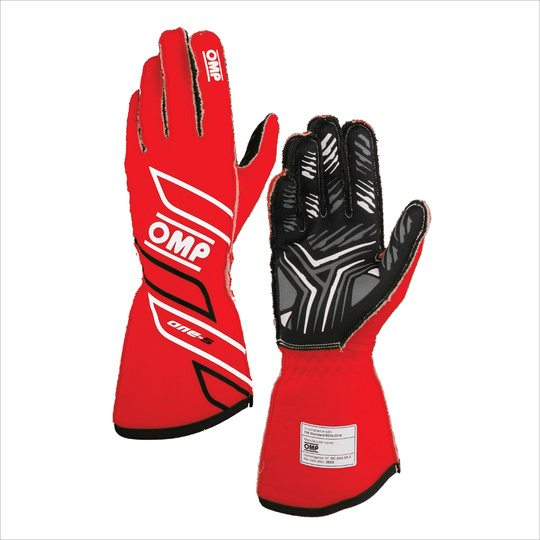 OMP ONE-S MY25 Racing Gloves Red (FIA)
