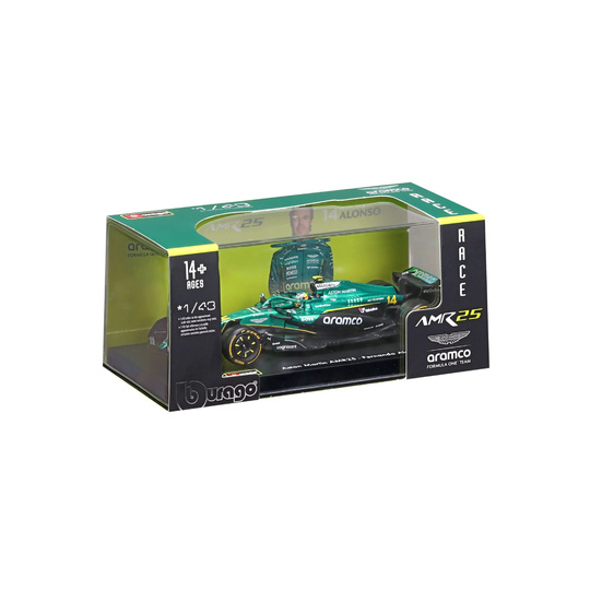 Aston Martin F1 AMR25 1:43 Model Car Alonso Signature