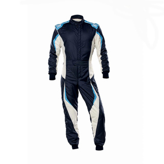 OMP Tecnica EVO MY23 Race Suit Navy Blue/White (FIA)