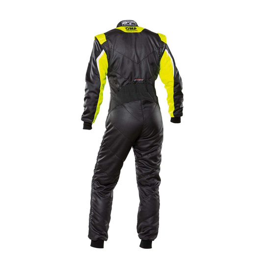 OMP TECNICA EVO MY21 Racing Suit Black-Yellow (FIA)
