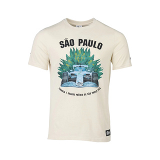 2025 Formula 1 Men's Brazil GP Beige T-shirt