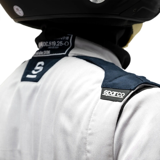 Sparco SPRINT Advanced Asymetrical Race Suit Silver (FIA)