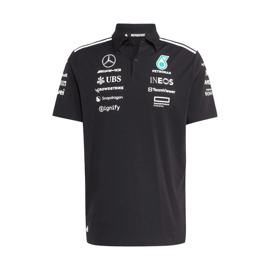 2025 Mercedes AMG F1 Mens Team Polo shirt black