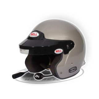 Bell MAG Rally Hans Open Face Helmet Silver (FIA)