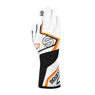 Sparco K-TIDE+ 8877-2022 Karting Gloves white-orange (FIA)