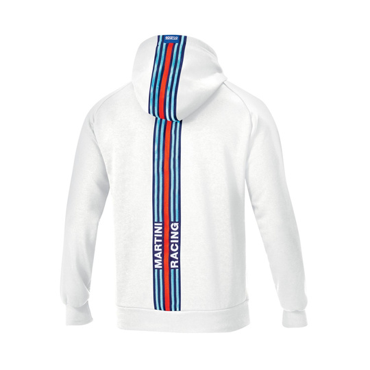Sparco Men's Stripe Martini Racing Hoodie white