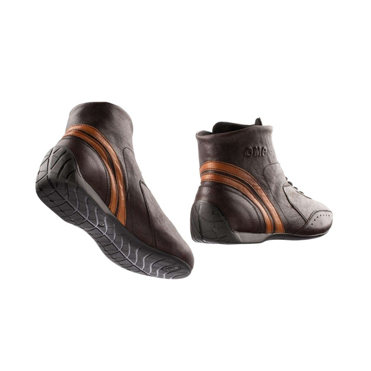 OMP Carrera MY21 Racing Shoes Dark Brown (FIA)