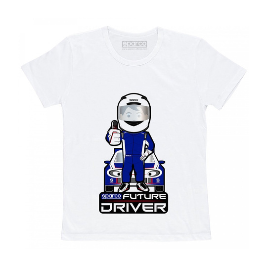 Sparco Kids Future Driver T-shirt White