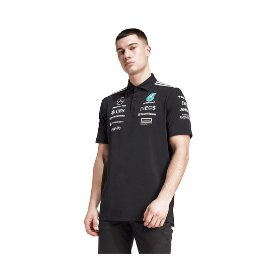 2025 Mercedes AMG F1 Mens Team Polo shirt black