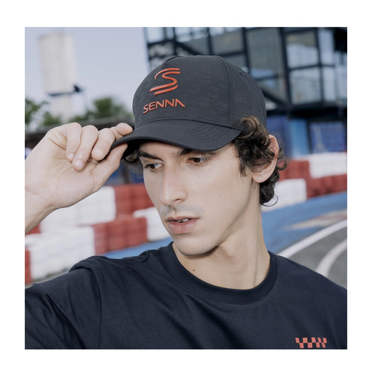 Ayrton Senna Collection 2026 Debossed Logo Cap Black