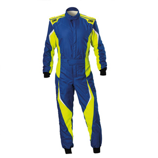 OMP TECNICA EVO MY23 Racing Suit Blue/Yellow (FIA)