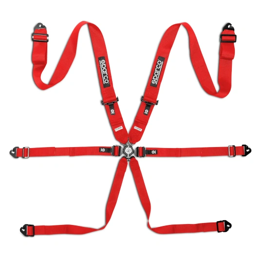 Sparco Competition H3PD Harness Red (FIA)