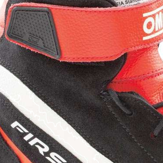 OMP First MY21 Racing Shoes Black/Red (FIA)