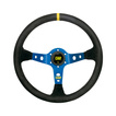 OMP Corsica Blue Steering Wheel Suede