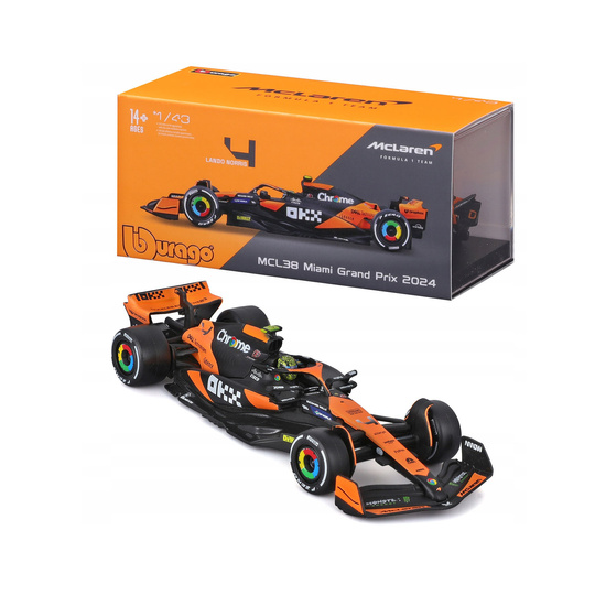 McLaren MCL38 1:43 Model Car Lando Norris Miami GP