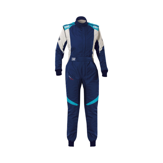 OMP First Evo Elle MY25 Race Suit Navy Blue (FIA)