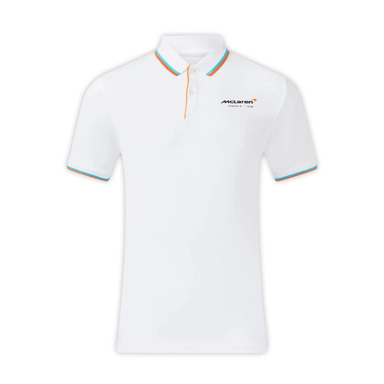 2025 McLaren F1 Mens Essentials polo shirt white