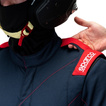 Sparco Sprint Advanced Asymetrical Race Suit Navy Blue/Red (FIA)