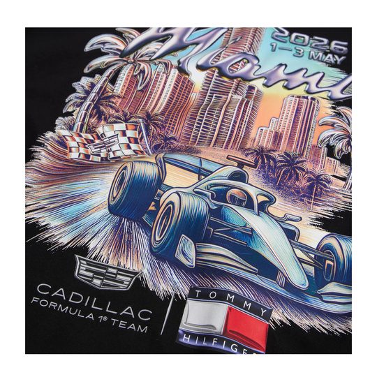 2026 Cadillac F1 Miami Graphic T-shirt Black