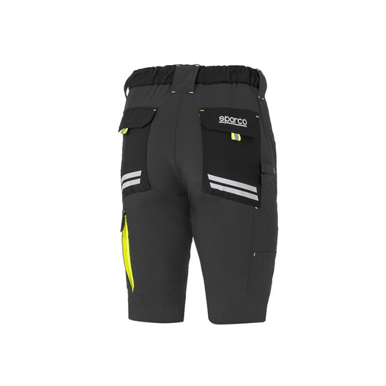 Sparco Light TECH mechanic shorts grey-yellow