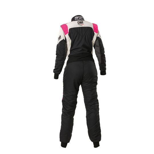 OMP First Evo Elle MY25 Race Suit Black/Pink (FIA)