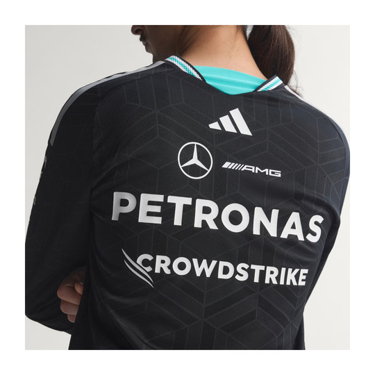 2026 Mercedes AMG F1 Mens Team Authentic Longsleeve T-shirt black