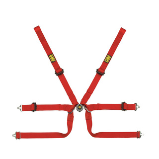 OMP Tecnica Formula 6-Point Harness Red (FIA)