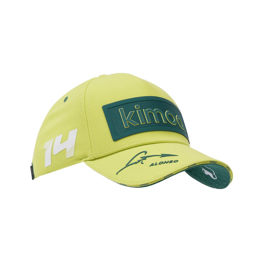 2024 Aston Martin F1 Mens Alonso Kimoa Patch Cap lime