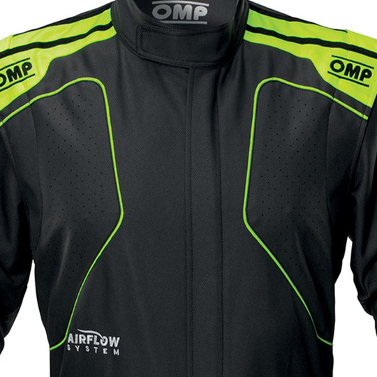 OMP KS-4 Kids Karting Suit Black/Yellow