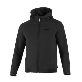 Sparco Full Zip MY25 Mens Hooded Sweatshirt black