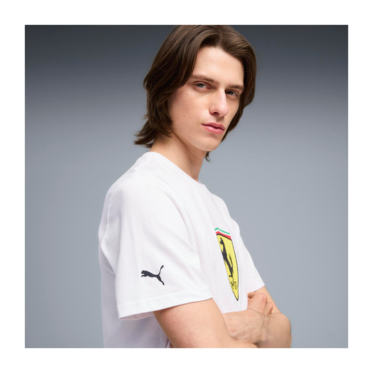 2026 Scuderia Ferrari F1 Mens Large Logo T-Shirt white