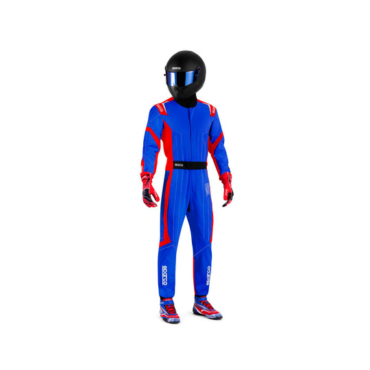 Sparco Thunder Kids Karting Suit Blue/Red (FIA)