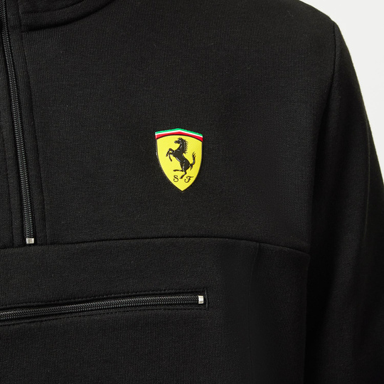 2024 Ferrari F1 Men's 1/4 Zip Black Sweatshirt