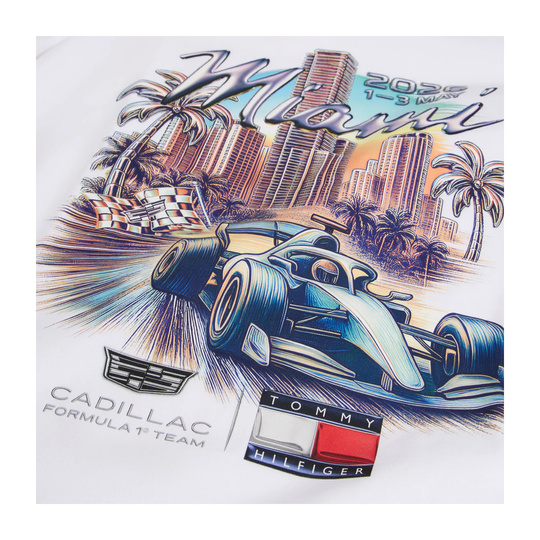 2026 Cadillac F1 Miami Graphic T-shirt White