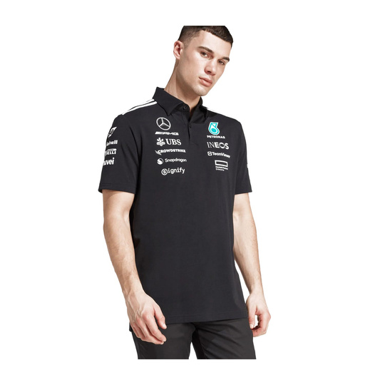 2025 Mercedes AMG F1 Mens Team Polo shirt black