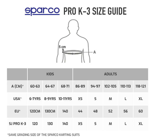Sparco SJ PRO K-3 MY25 Rib Protector Black/White