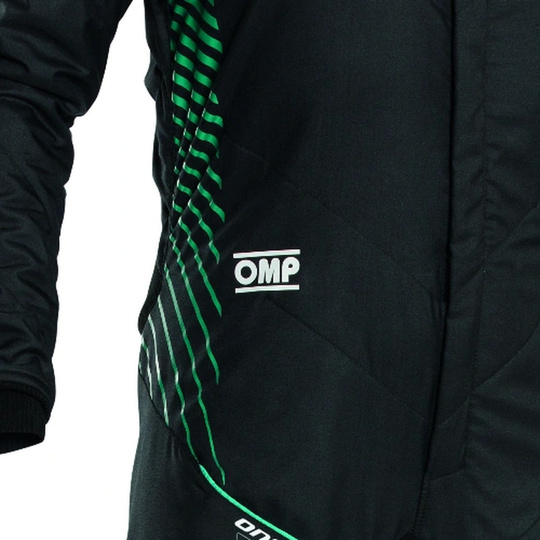 OMP ONE-S AIR Race Suit Black/Green (FIA)