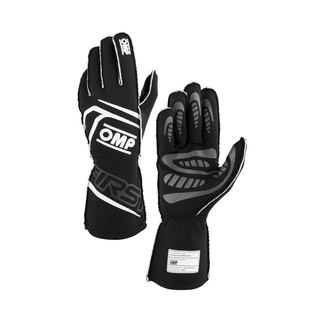 OMP FIRST MY25 Racing Gloves Black (FIA)