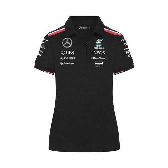 2024 Mercedes AMG F1 Team Women's Black Polo