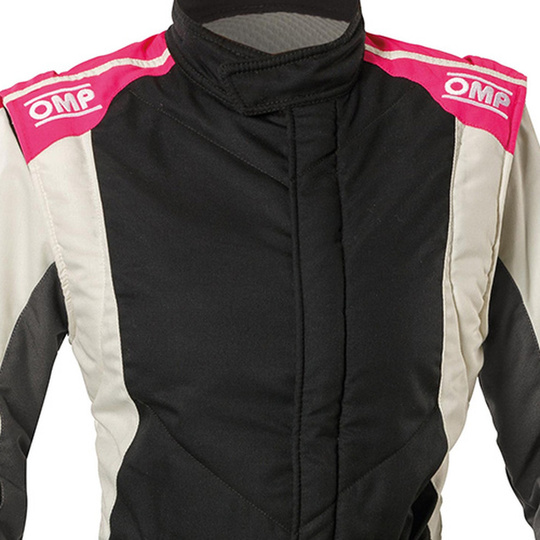 OMP First Evo Elle MY25 Race Suit Black/Pink (FIA)