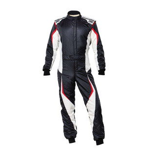 OMP TECNICA EVO MY21 Racing Suit Black-White (FIA homologation)