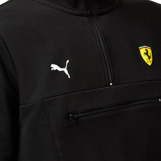 2024 Ferrari F1 Men's 1/4 Zip Black Sweatshirt