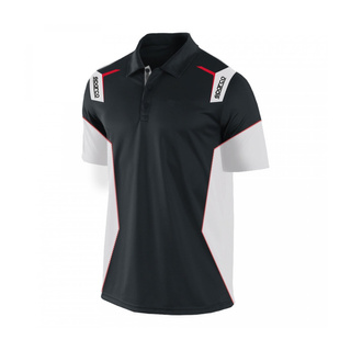 Sparco Mens NEW SKID Polo Shirt Black